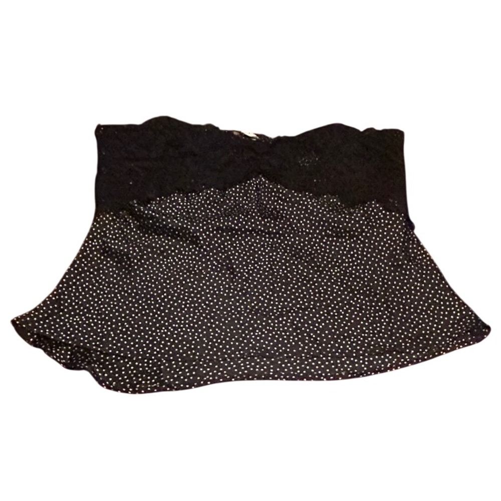Free People Intimately Camisole Lg Black Polka Dot Lace Strapless Top Romantic